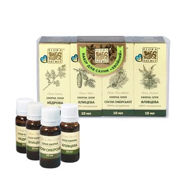 Набір ефірних олій Flora Secret Хвойний ярмарок, 4 фл. х 10мл