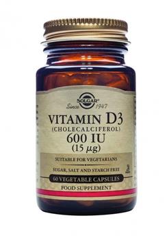 Вітамін Д3 Solgar (Vitamin D3) 600МО, капс. №60 (Солгар)