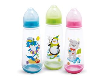 Пляшка для годування Ліндо "Comfort" пластикова з силіконовою соскою, 250мл (LI 112) / Lindo