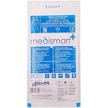 Рукавички хірургічні Medismart латексні неприпудрені, р.7,0 стер. 1 пара