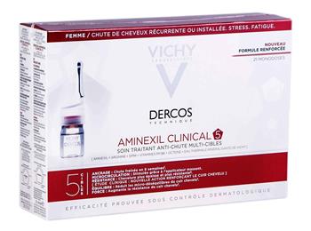 Засіб для жінок Vichy Dercos Амінексил Клінікал 5, проти випадіння волосся по 6мл фл. №21 / Віши Деркос