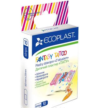 Пластир дитячий "Тату" прозорий №10 (арт.531309) Ecoplast / Екопласт