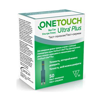 Глюко-тест смужки One Touch Ultra Plus / Ван Тач Ультра Плюс №50