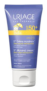 Крем Uriage Bebe 1-й, сонцезахисний мінеральний SPFF50+, 50мл (Урьяж)