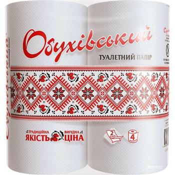 Папір туалетний "Обухiвській", №4 рулони в уп.