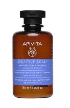 Шампунь Apivita для чутливої шкіри, з пребіотиками та медом, 250мл / Апівіта