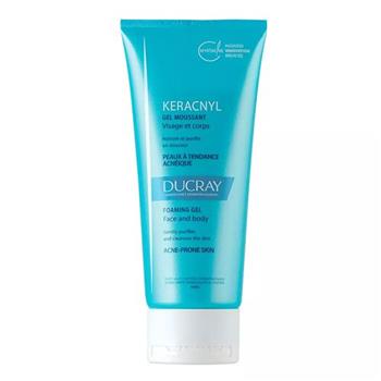 Гель Ducray Keracnyl Foaming Gel очищувальний для обличчя та тіла, для жирної шкіри зі схильністю до акне, 200мл