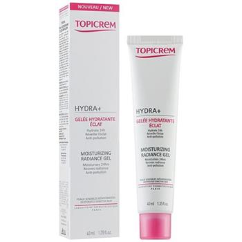 Крем гель для обличчя Topicrem Hydra+ легкий зволожуючий для сяяння шкіри, 40мл