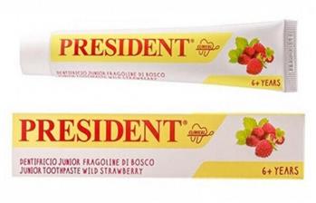 Зубна паста дитяча President Junior / Президент (6+), Суниця, 50мл