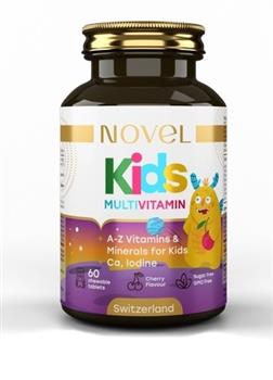 Мультивітаміни Novel Kids для дітей та підлітків табл. жувальні №60 фл. / Новел Кідс