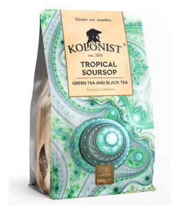 Чай (суміш зеленого та чорного) Kolonist "Тропічний Саусеп", стандарт OP1/OP, 100г пакет / Колоніст