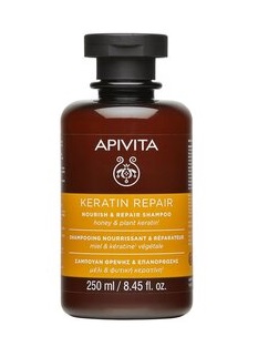 Шампунь Apivita "Кератинове відновлення" з медом та рослинним кератином, 250мл / Апівіта