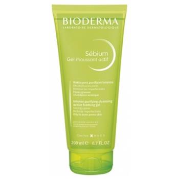 Гель Bioderma Sebium Актив очищувальний для жирної та комбінованої шкіри, 200мл