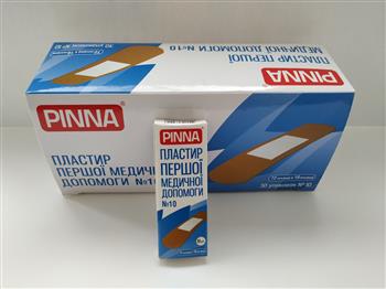 Пластир Першої мед.допомоги PINNA, 72мм х 19мм №10 (Pinna/Пинна)