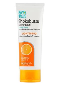 Пінка для вмивання Shokubutsu Monogatari Lightening Extra vitamin C, 100г