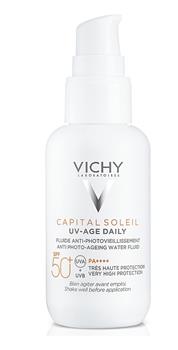 Флюїд Vichy Capital Soleil SPF50+ сонцезахисний невагомий для шкіри схильної до жирності та недосконалостей, 40мл / Віши