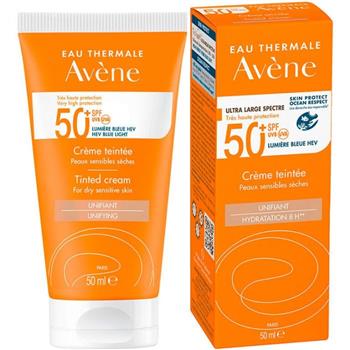 Крем Avene сонцезахисний SPF50+ тональний для сухої чутливої шкіри, 50мл / Авен