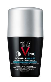 Дезодорант-антиперспірант кульковий Vichy для чоловіків Інвізібл Резист 72 години захисту, 50мл / Віши Ом
