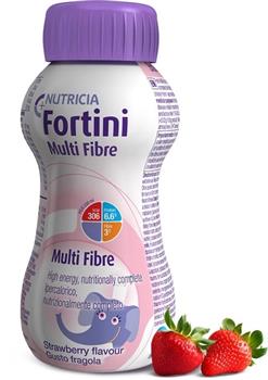 Ентеральне харчування дитяче Nutricia Fortini Multi Fibre (від 1 року) з харчовими волокнами, зі смаком полуниці, 200мл