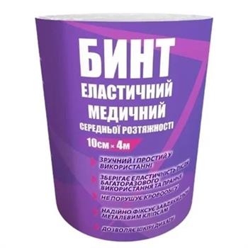 Бинт еластичний фіксуючий Teta, 10см х 4м / Тета