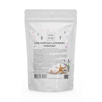 Сіль морська для ванн Dr.Nice з ефірною олією лаванди, 500г пакет