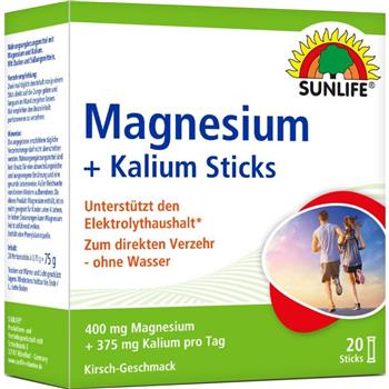 Вітаміни Sunlife Magnesium + Kalium Sticks порошок в стіках №20