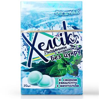 Льодяники Dr.Smak Хелсік з вітаміном С без цукру зі смаком евкаліпту з ментолом №20