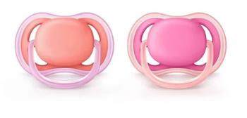 Пустушка силіконова Avent Ultra Air Happy (6-18м) ортодонтична арт.SCF080/04 №2 у футлярі для стерилізації