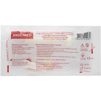 Система для переливання крові, кровозамінників та інфузійних розчинів Angelmed (ПК) Luer Slip з метал. шипом