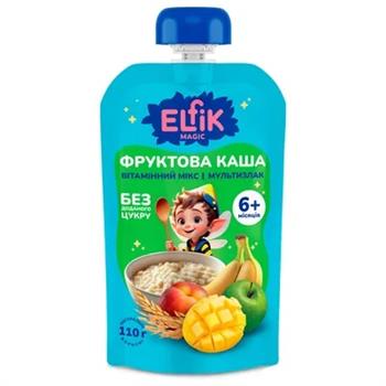 Каша фруктова (6+) Elfik Magic Вітамінний Мікс і Мультизлак без цукру, 110г